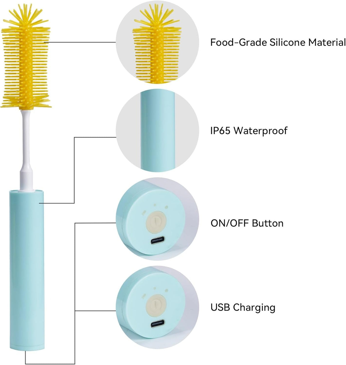 Electric Bottle Cleaning Brush